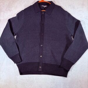 Slate & Stone Mens Dark Blue Button Up Sweater Cardigan S3SWT30551 NWT Large